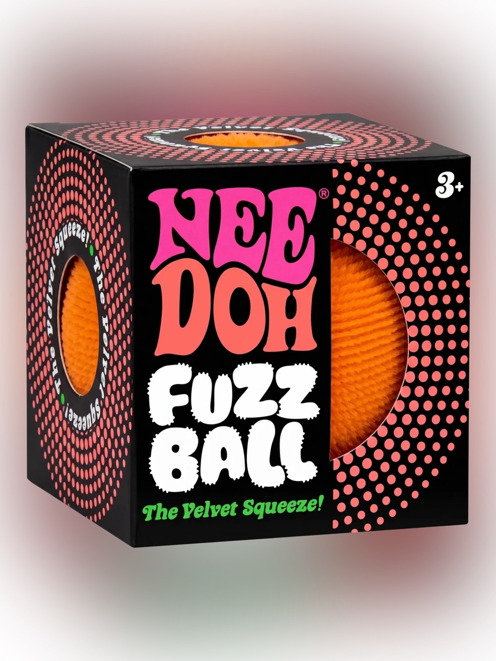 NIB NeeDoh Fuzz Ball orange 2.5” Schylling velvet squeeze edition ✨ 🧡